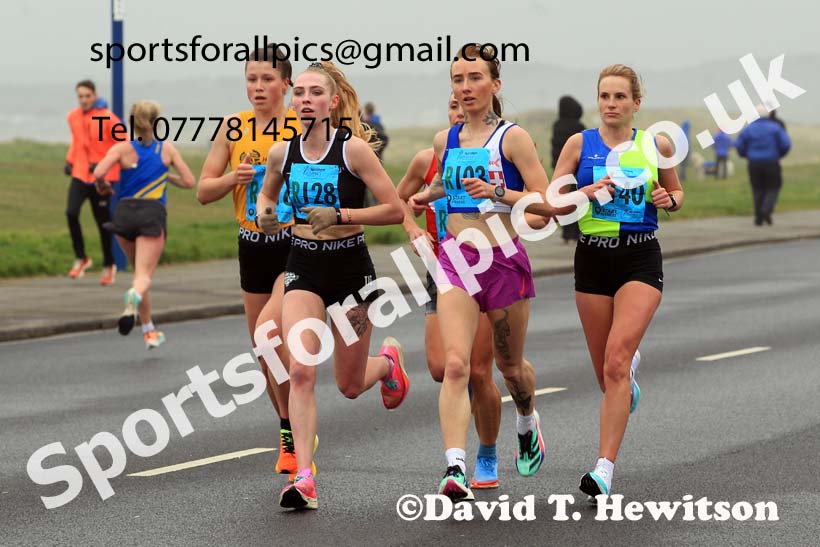 Senior womens 6 Stage 2023 Northern Mens 12 stage and Womens 6 Stage Relays and Young Athletes, Redcar. Photo: David T. Hewitson/Sports for All Pics